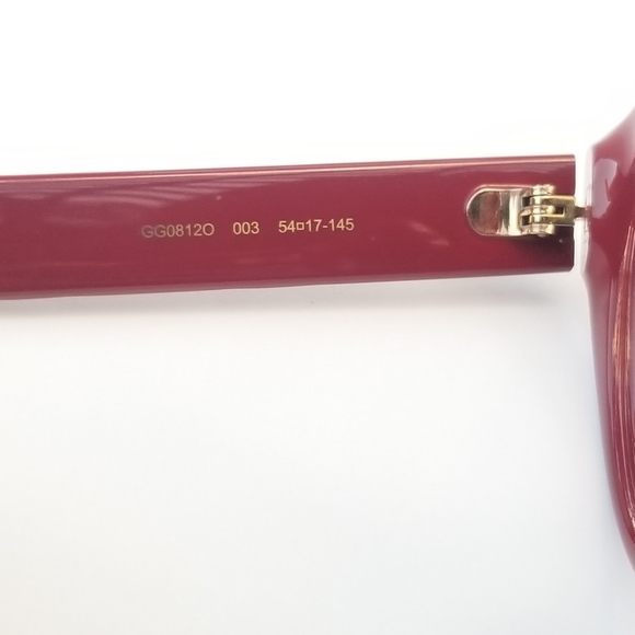Stunning  Authentic Gucci  GG Marmont Red Eyeglasses Frames - Picture 16 of 16
